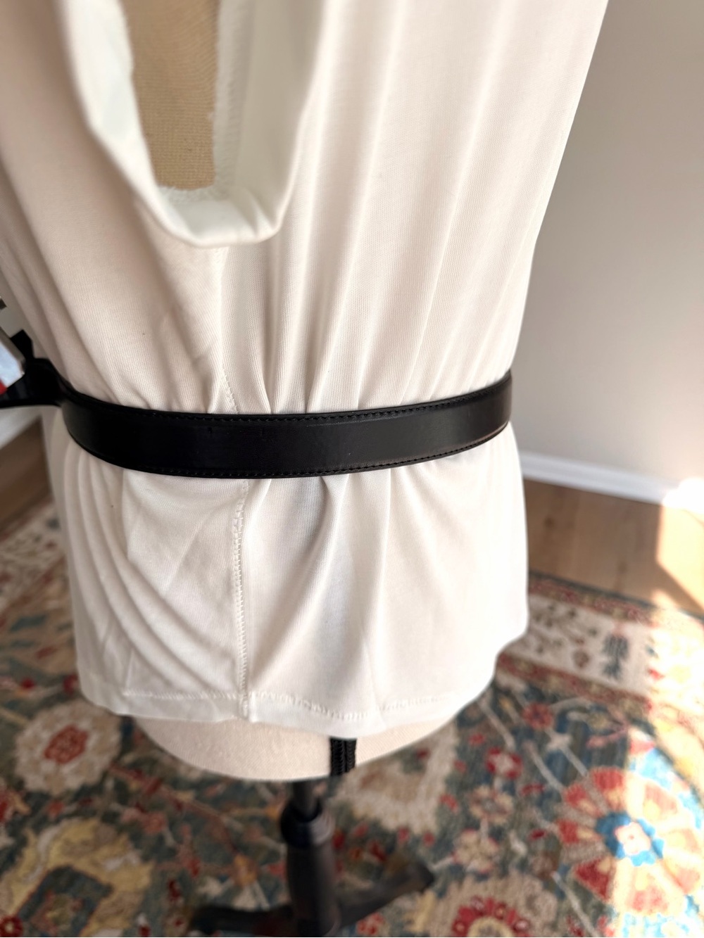 Black Leather Equestrian Horse Bit Belt XL Silver Statement - Picture 5 of 9